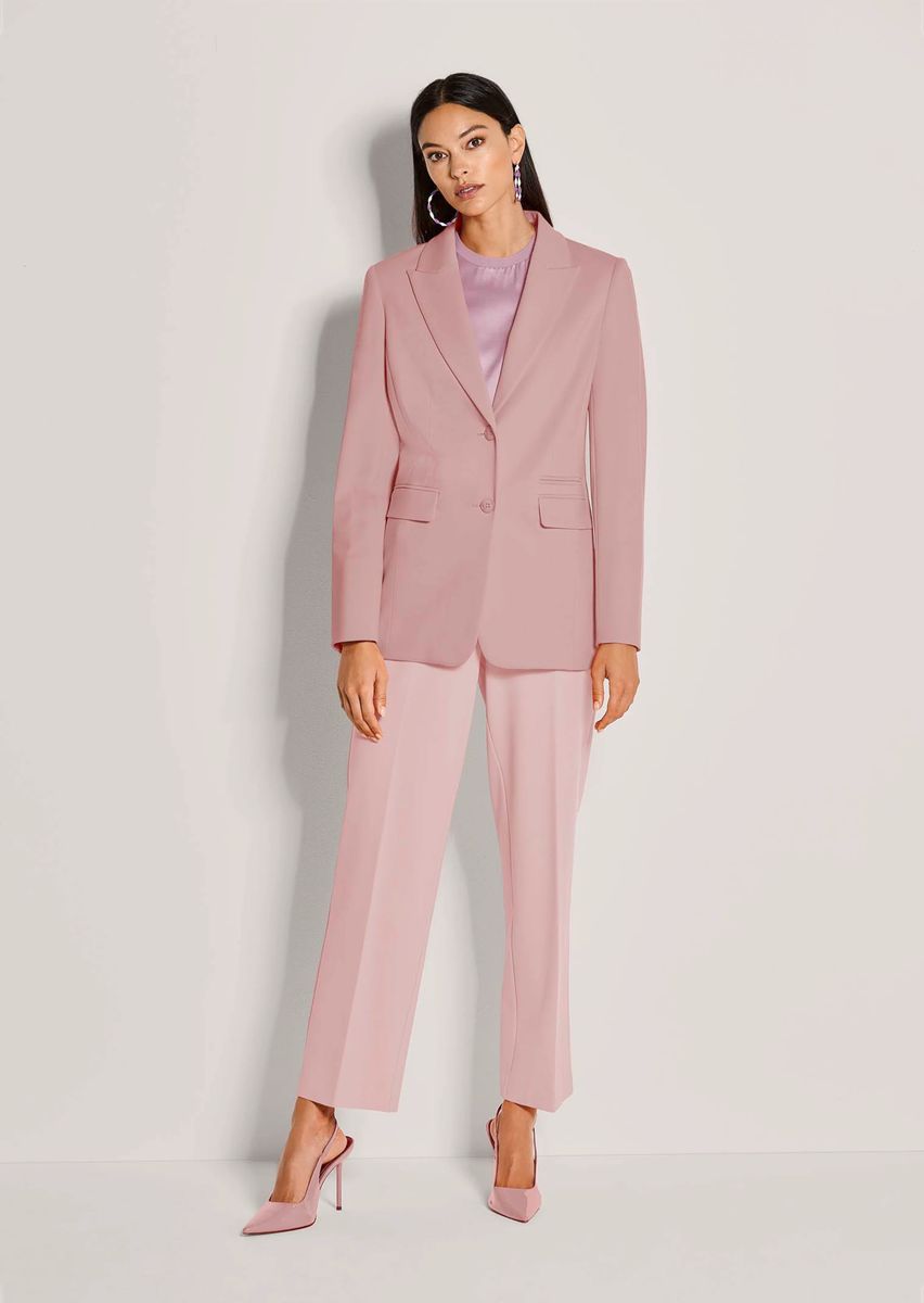 Einreihiger Blazer in verlängerter Form