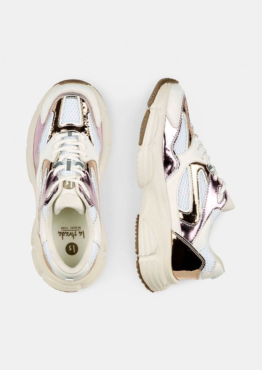 Chunky-Sneaker mit Metallic-Details