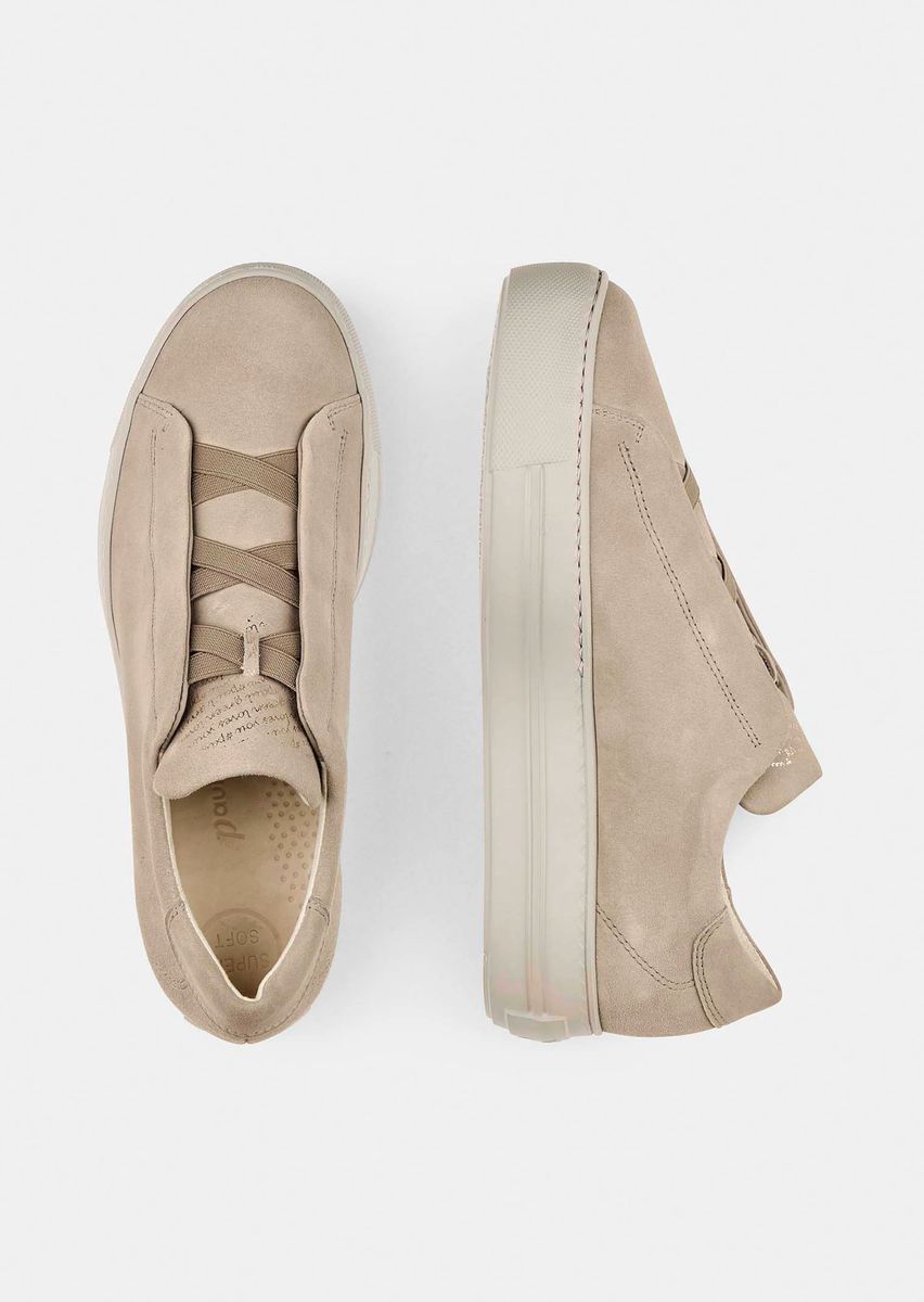 Minimalistische Plateau-Sneaker aus Wildleder