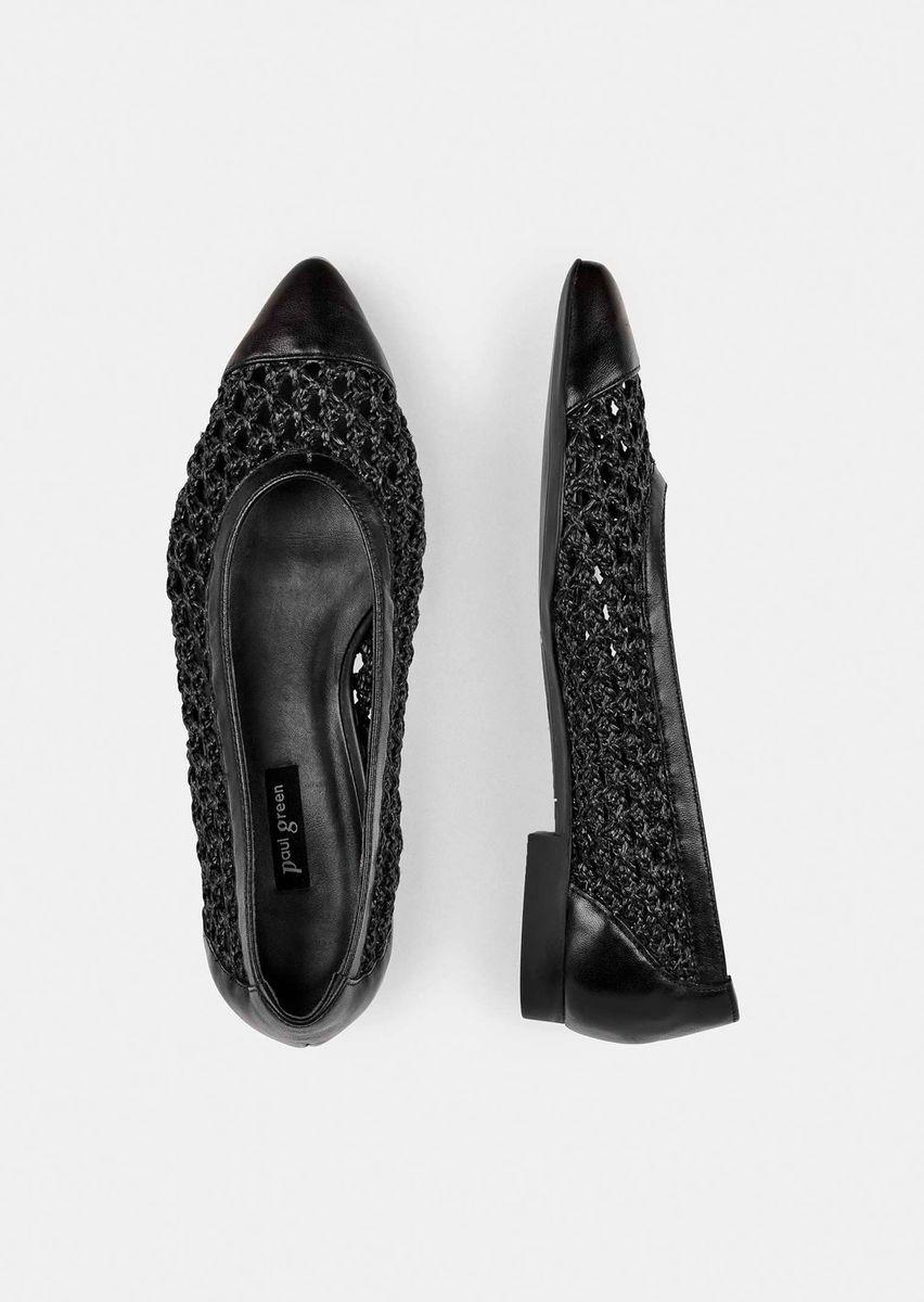 Geflochtene Spitze Leder-Flats