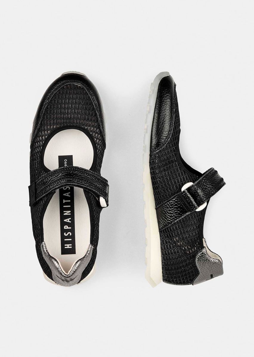Sportliche Mesh Mary Jane Ballerinas