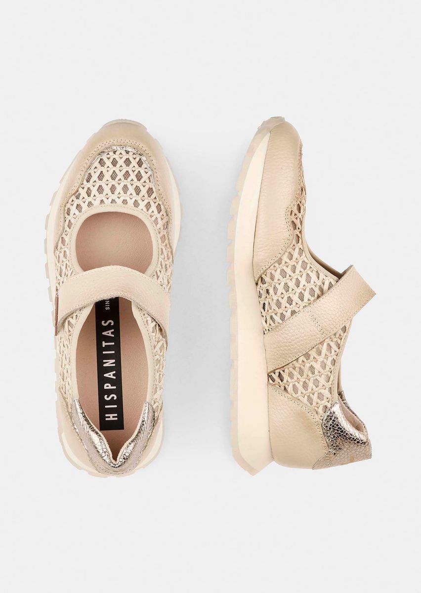 Atmungsaktive Mesh-Mary-Jane-Ballerinas