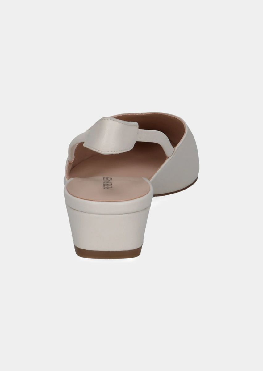 Elegante Slingpumps aus Leder mit Blockabsatz