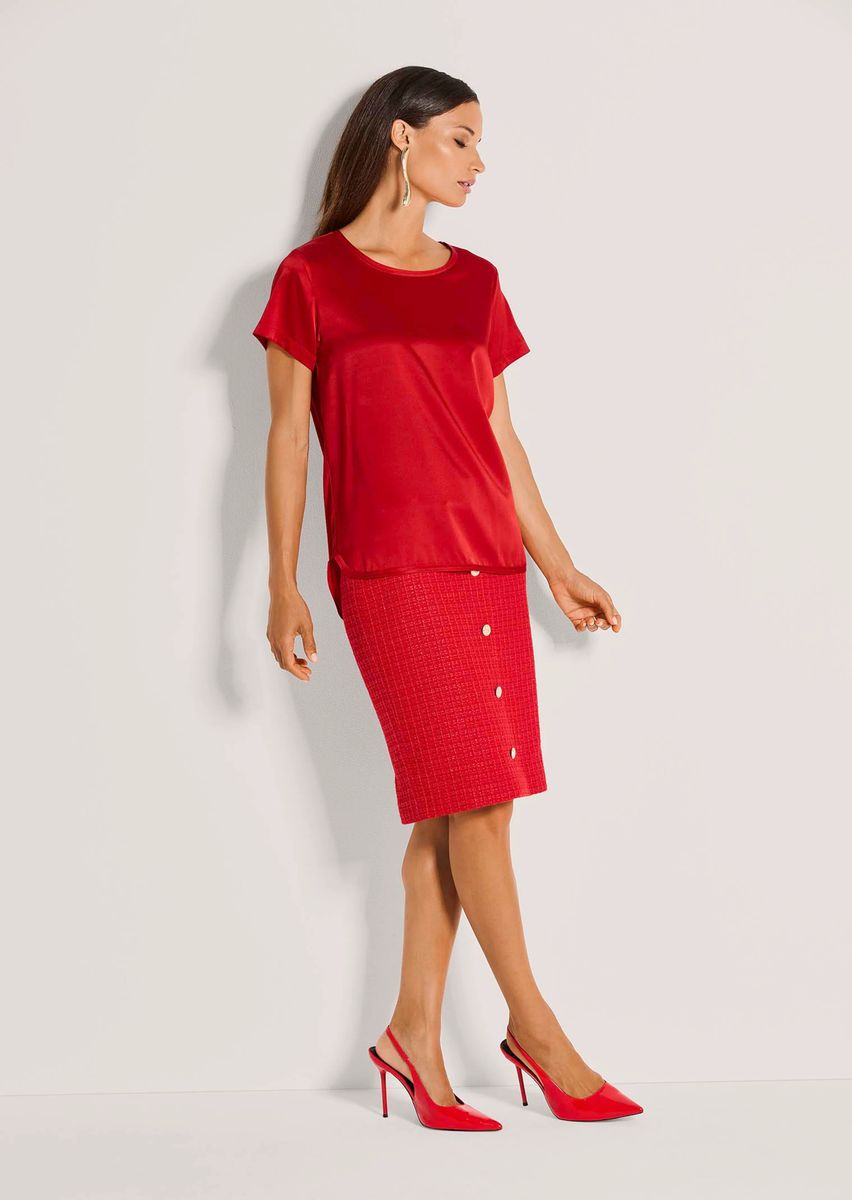 Elegantes Seidensatin-Mix-Top