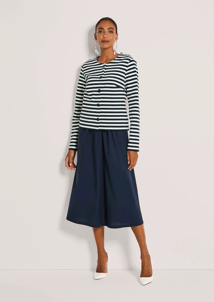 Maritime gestreifte Shirtjacke