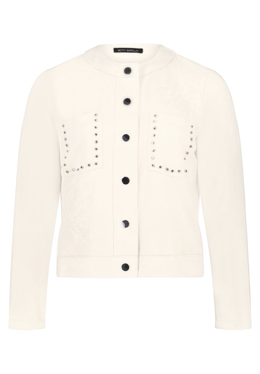 Elegante geradlinige Jacke mit Knöpfen
