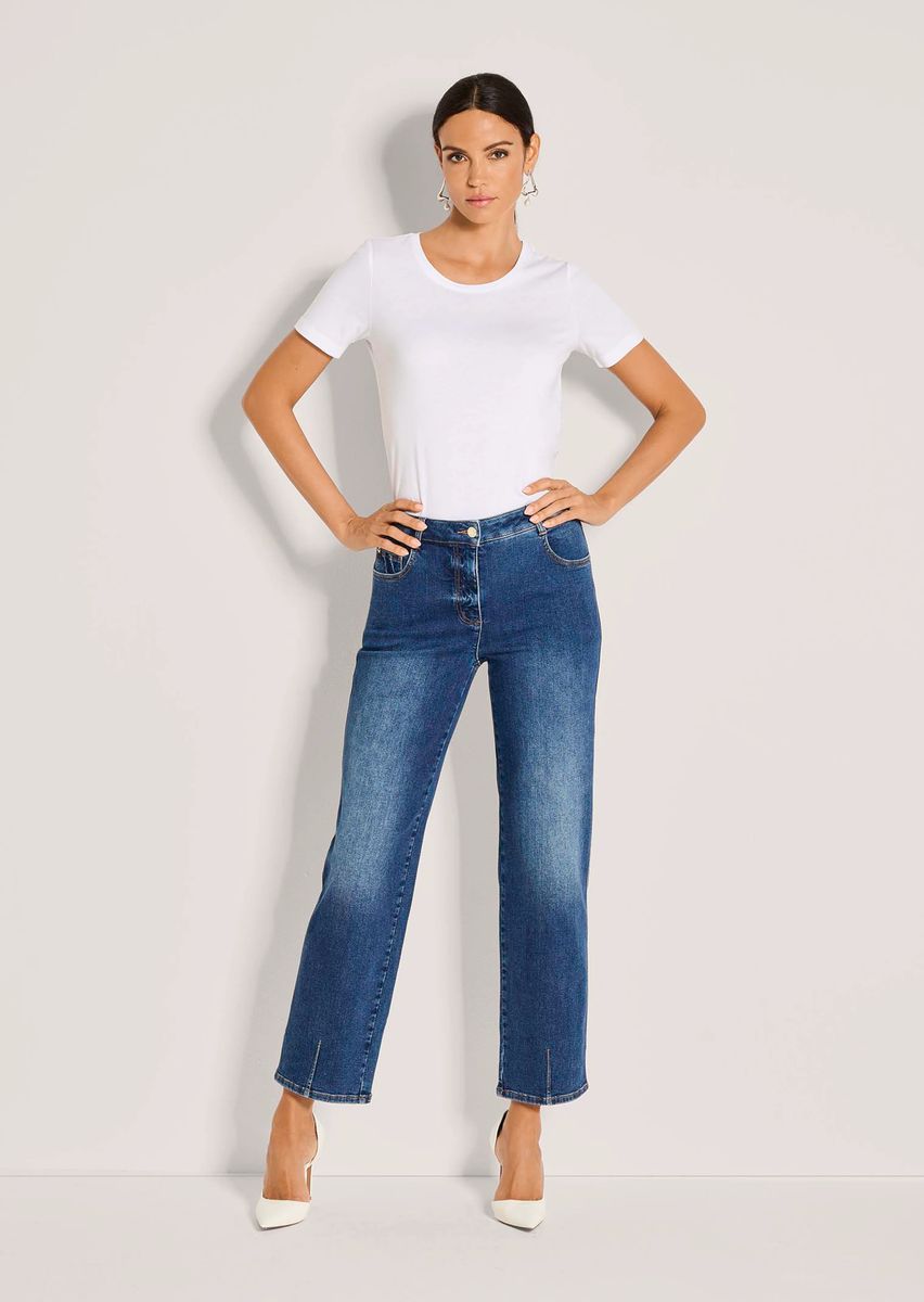 Verkürzte Barrel-Jeans