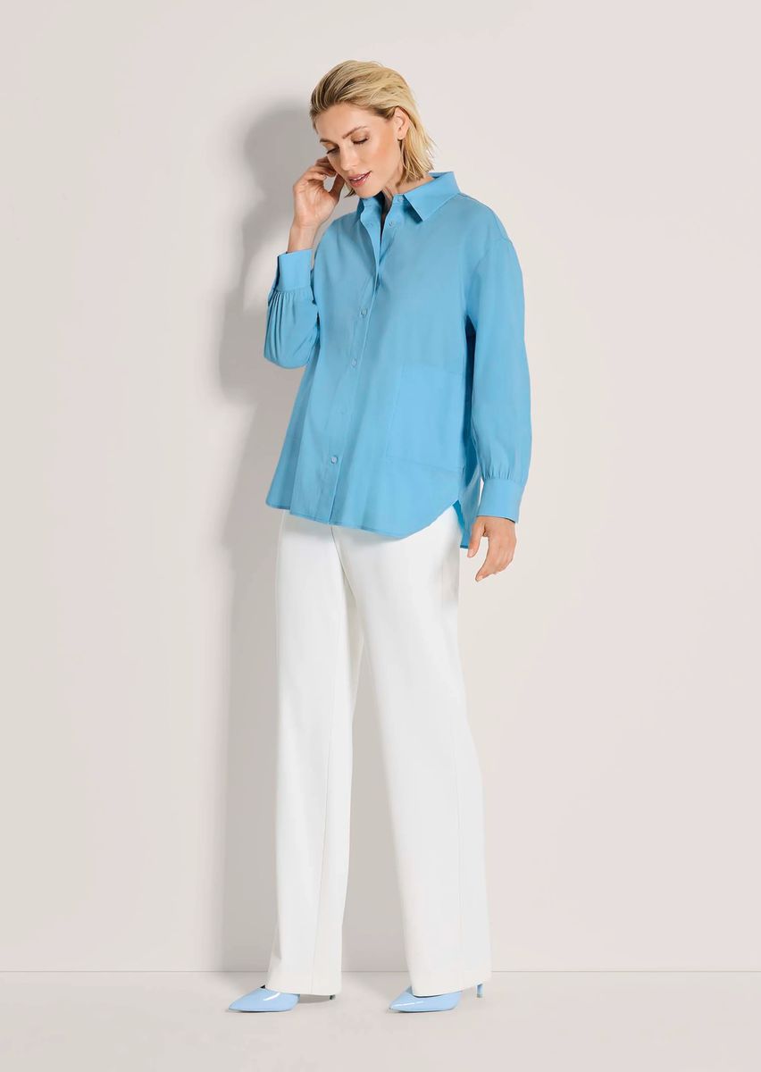 Oversize-Bluse mit integrierten Taschen