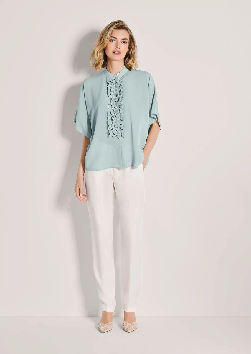 Rüschenbluse im Kimono-Stil