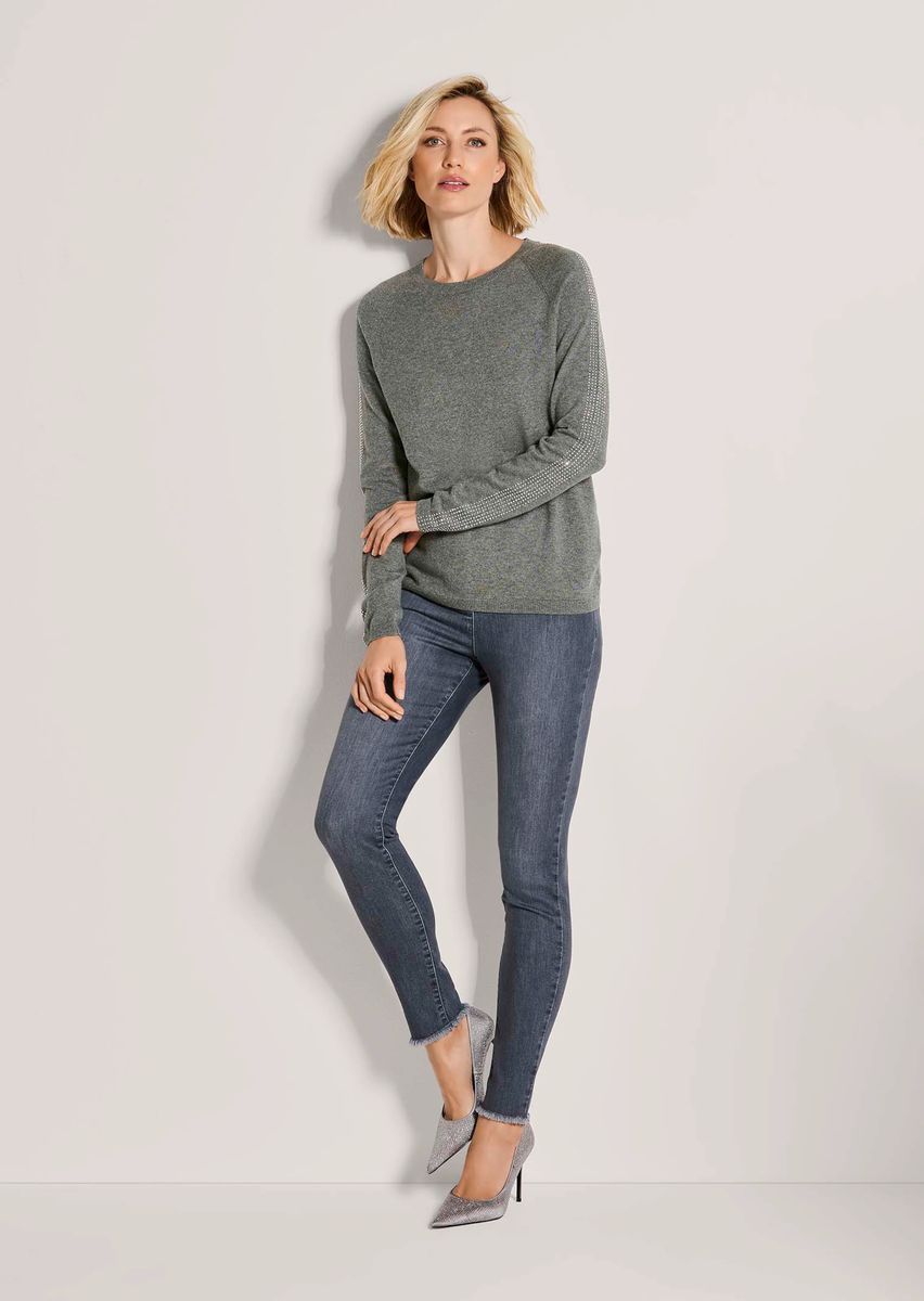 Verzierter Kaschmir-Mischung Pullover