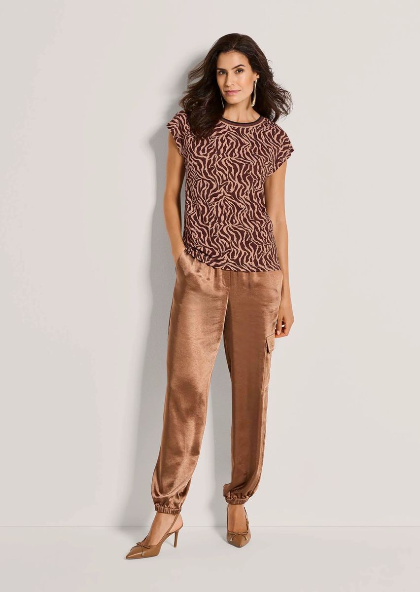 Statement-Shirt mit abstraktem Zebramuster