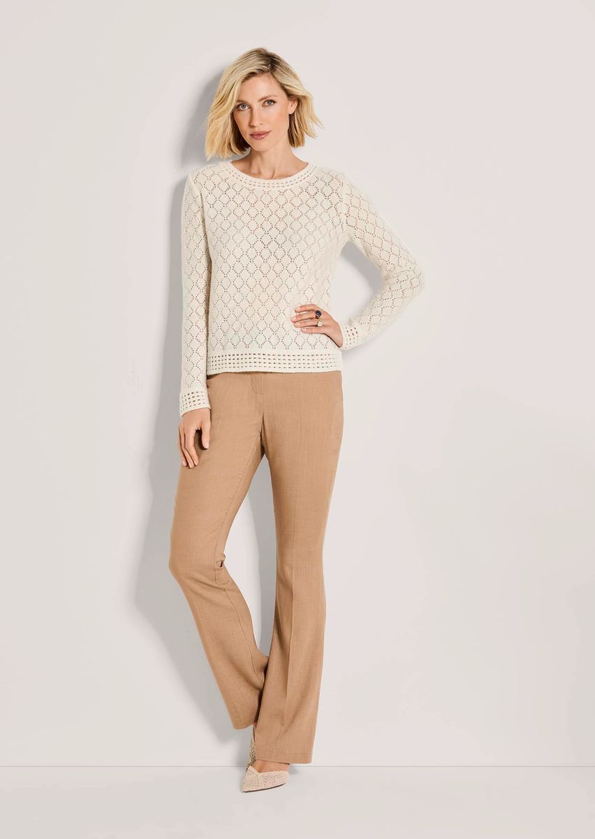 Kaschmirpullover mit Ajourmuster