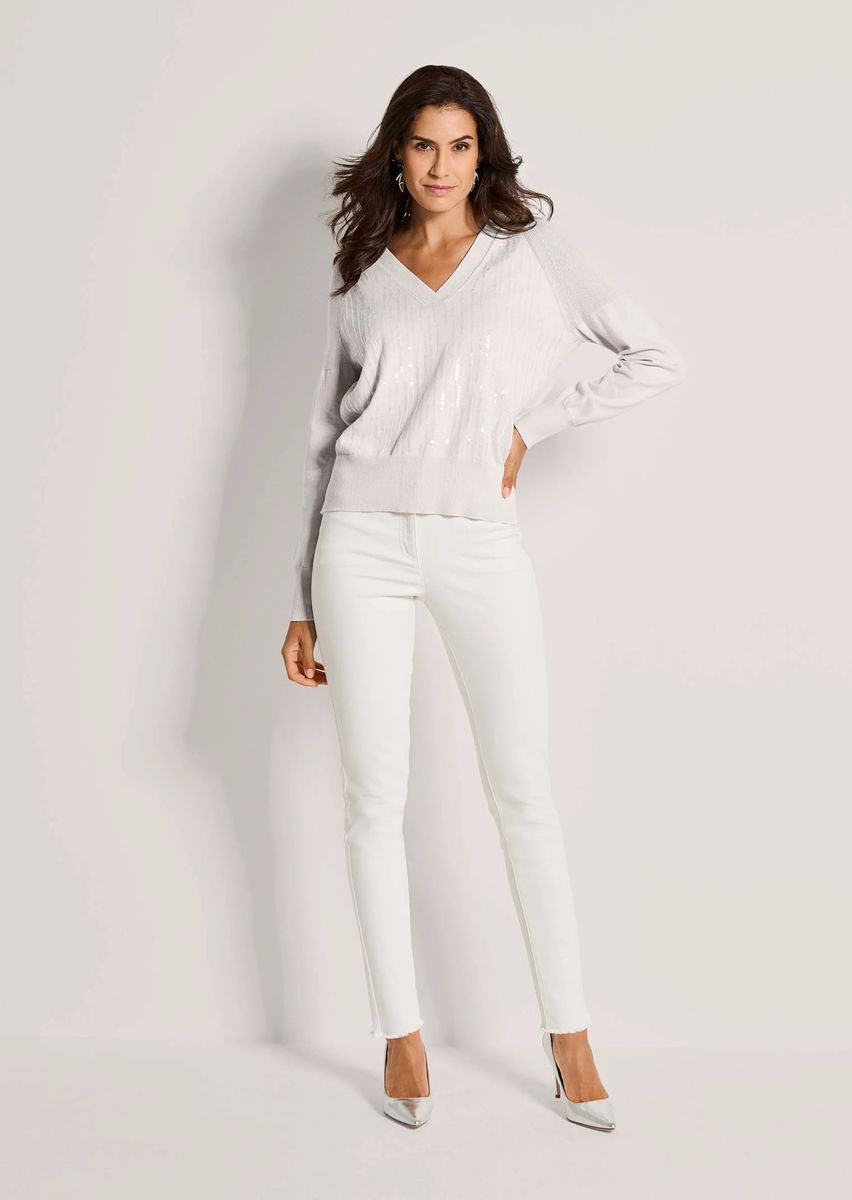 Eleganter Pailletten-Pullover mit Kaschmir