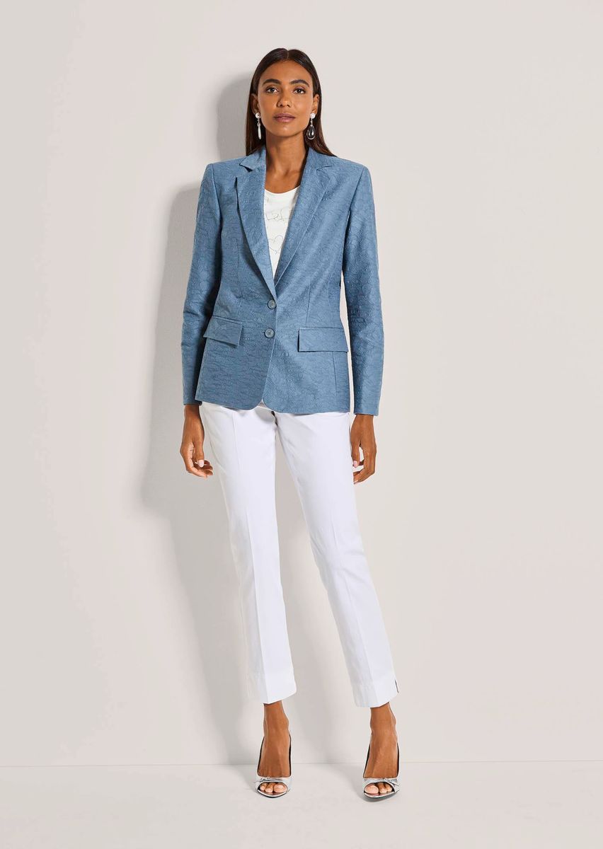 Einreihiger Jacquardblazer mit Struktur