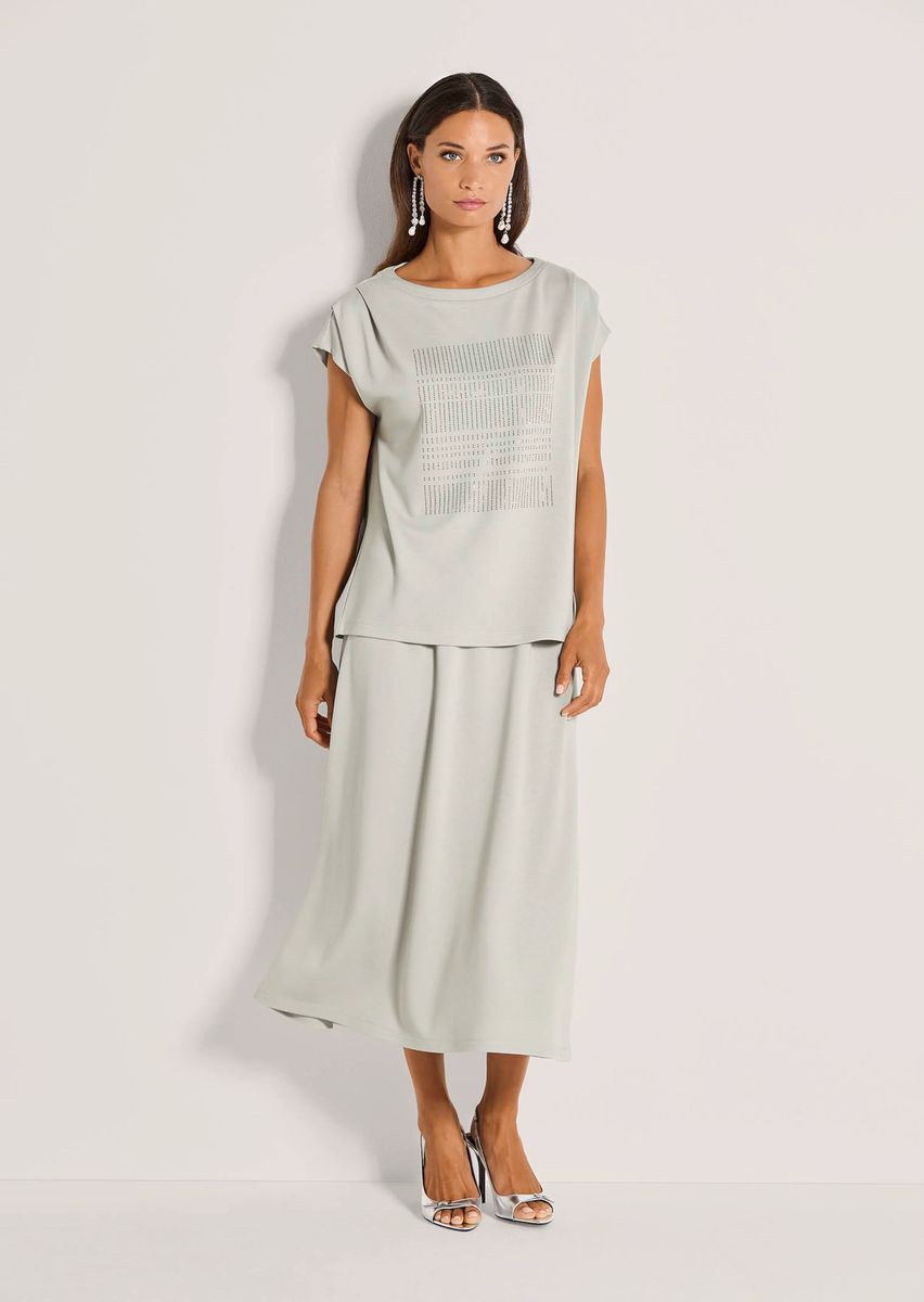 Kastenshirt mit Strass-Applikation