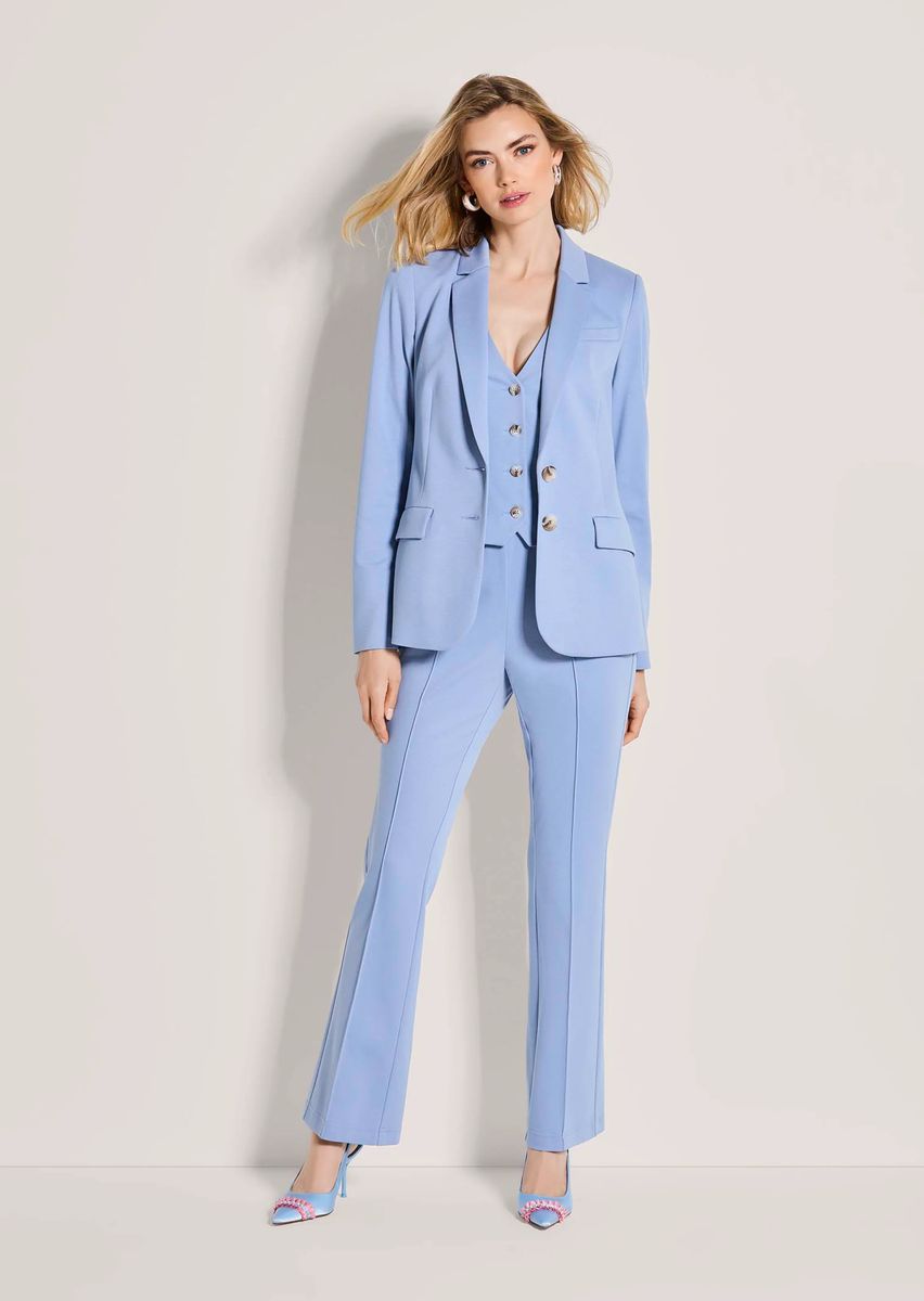 Eleganter langer Jersey-Blazer