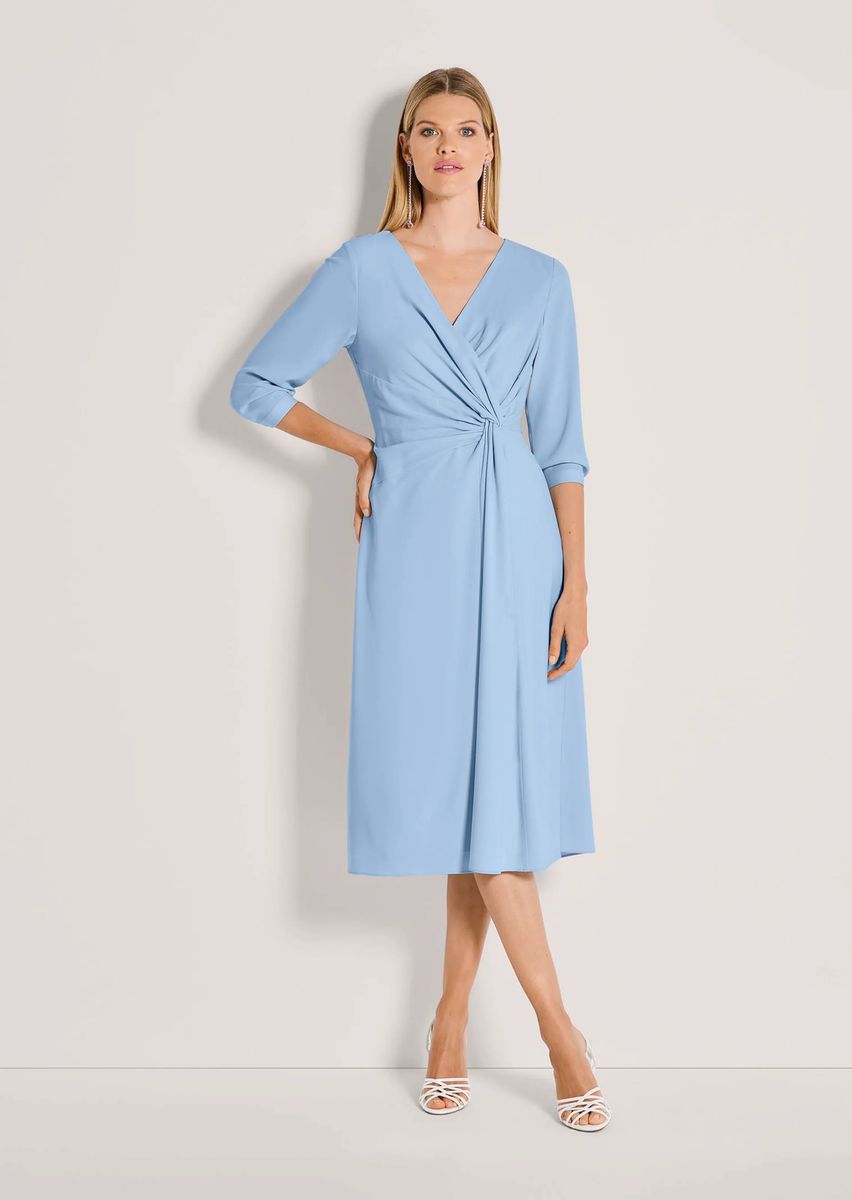 Elegantes drapiertes Kleid in Wickeloptik