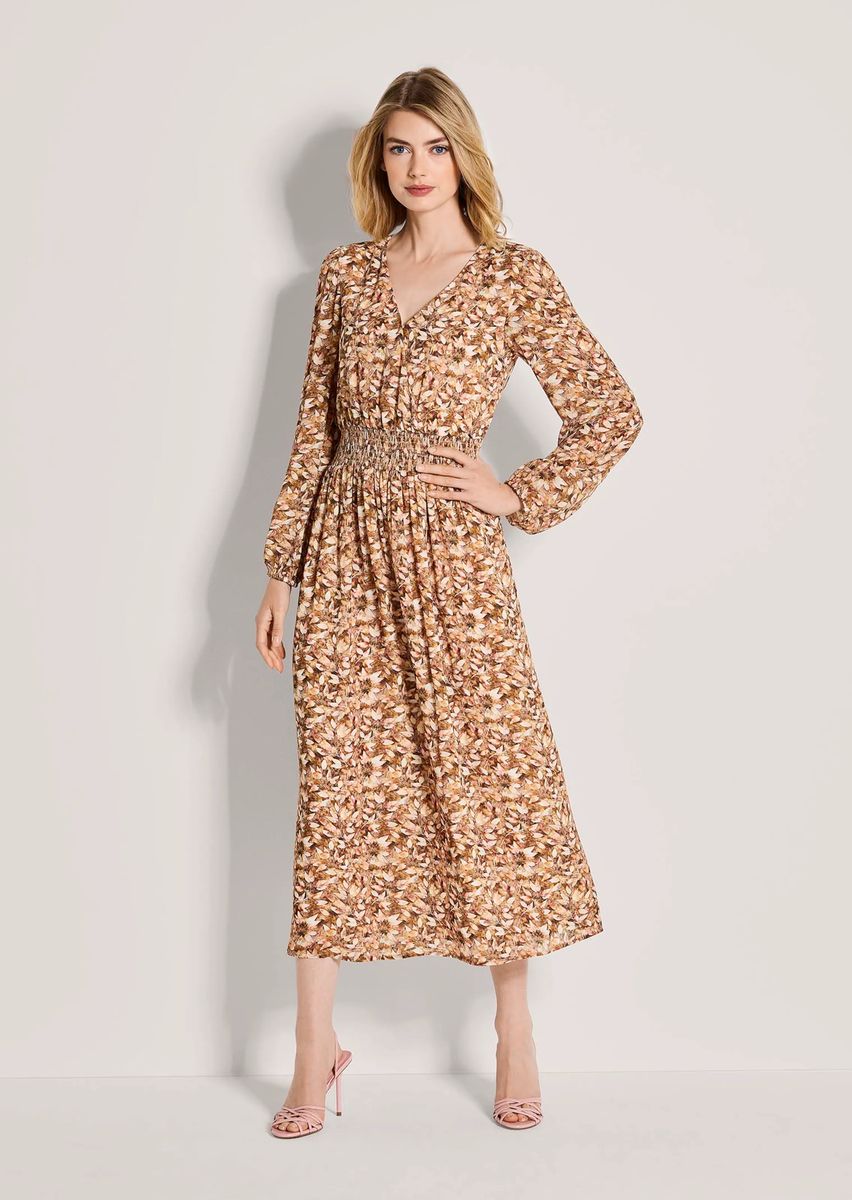 Romantisches Blumen-Midikleid in Wickeloptik