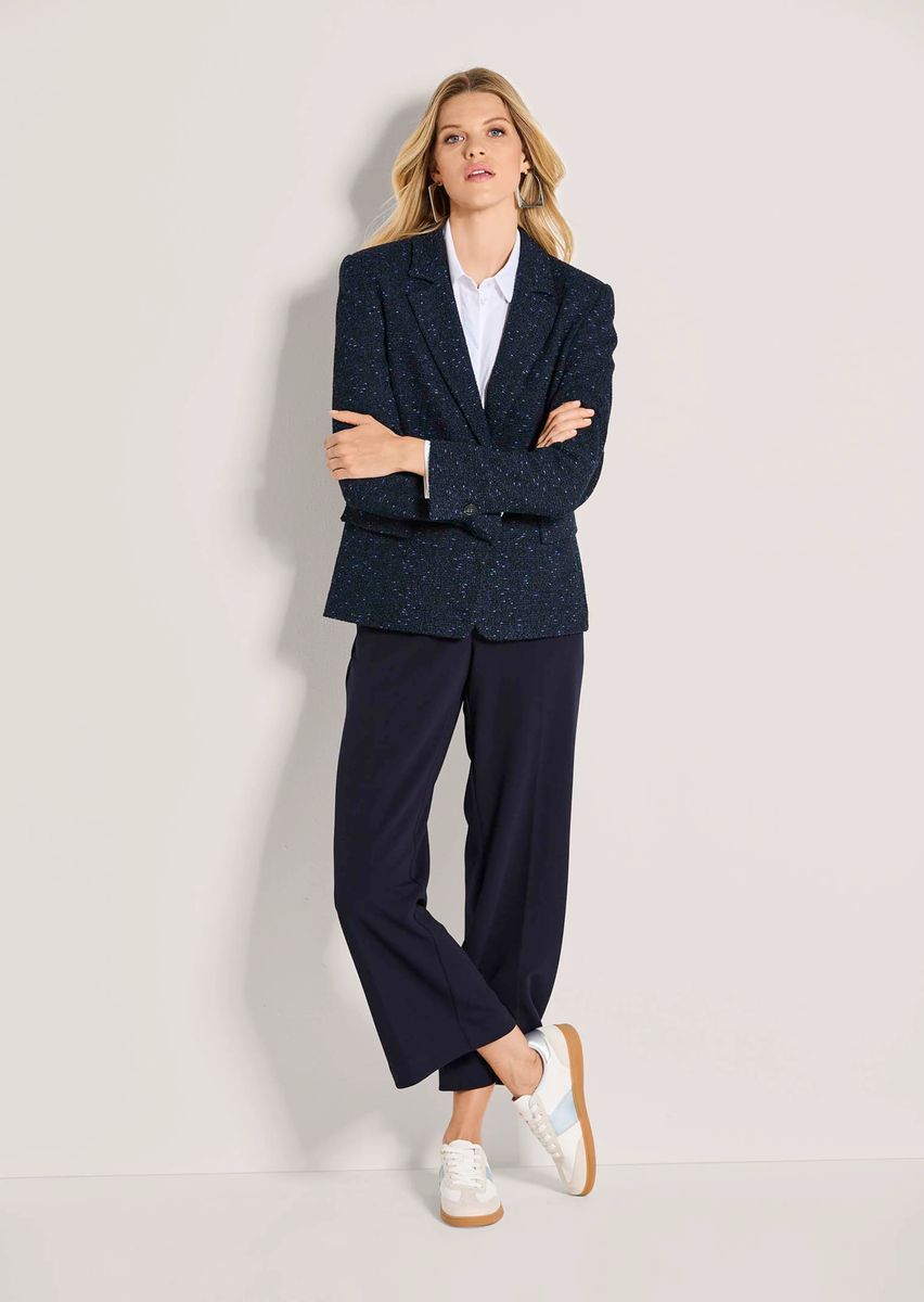 Klassischer taillierter Tweedblazer