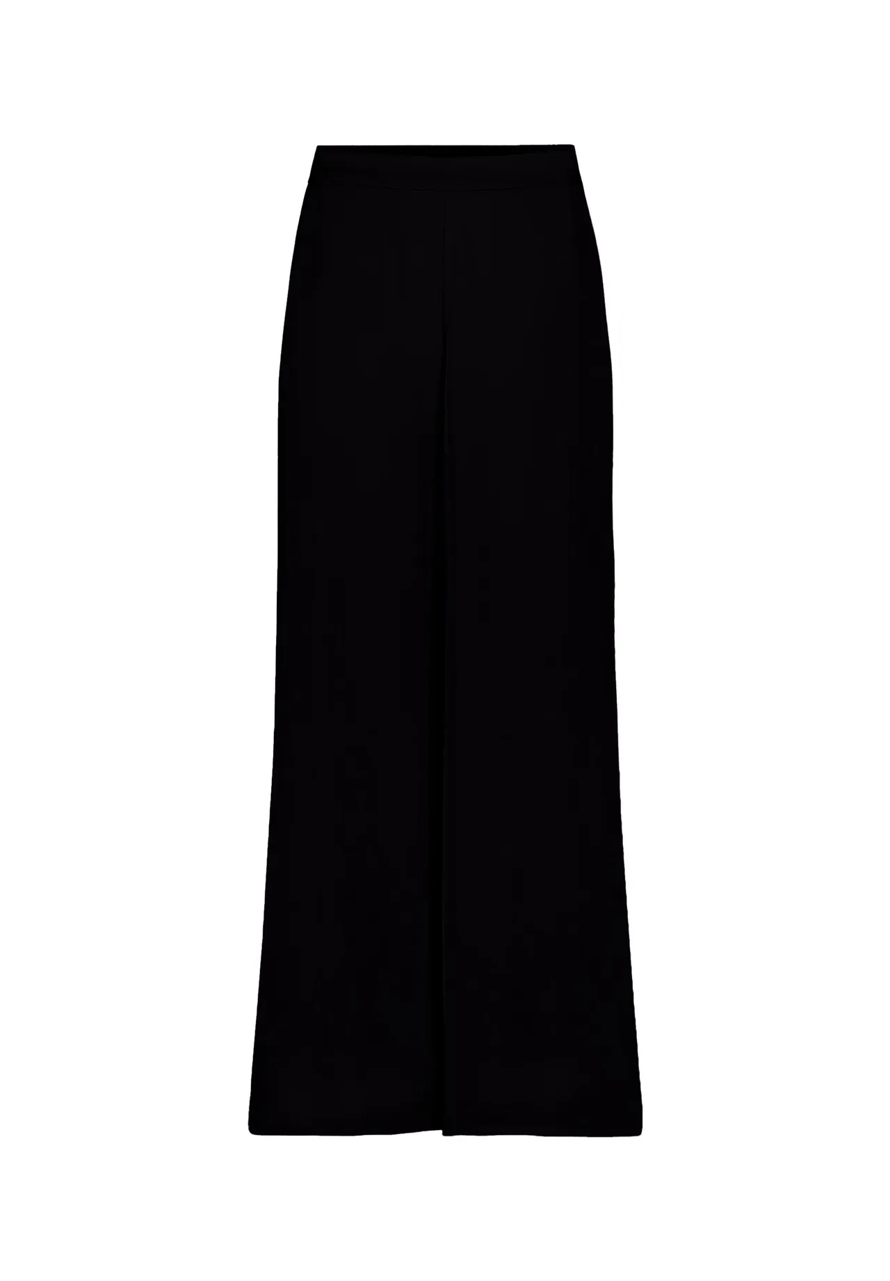 Hochtaillierte fließende Hose mit weitem Bein