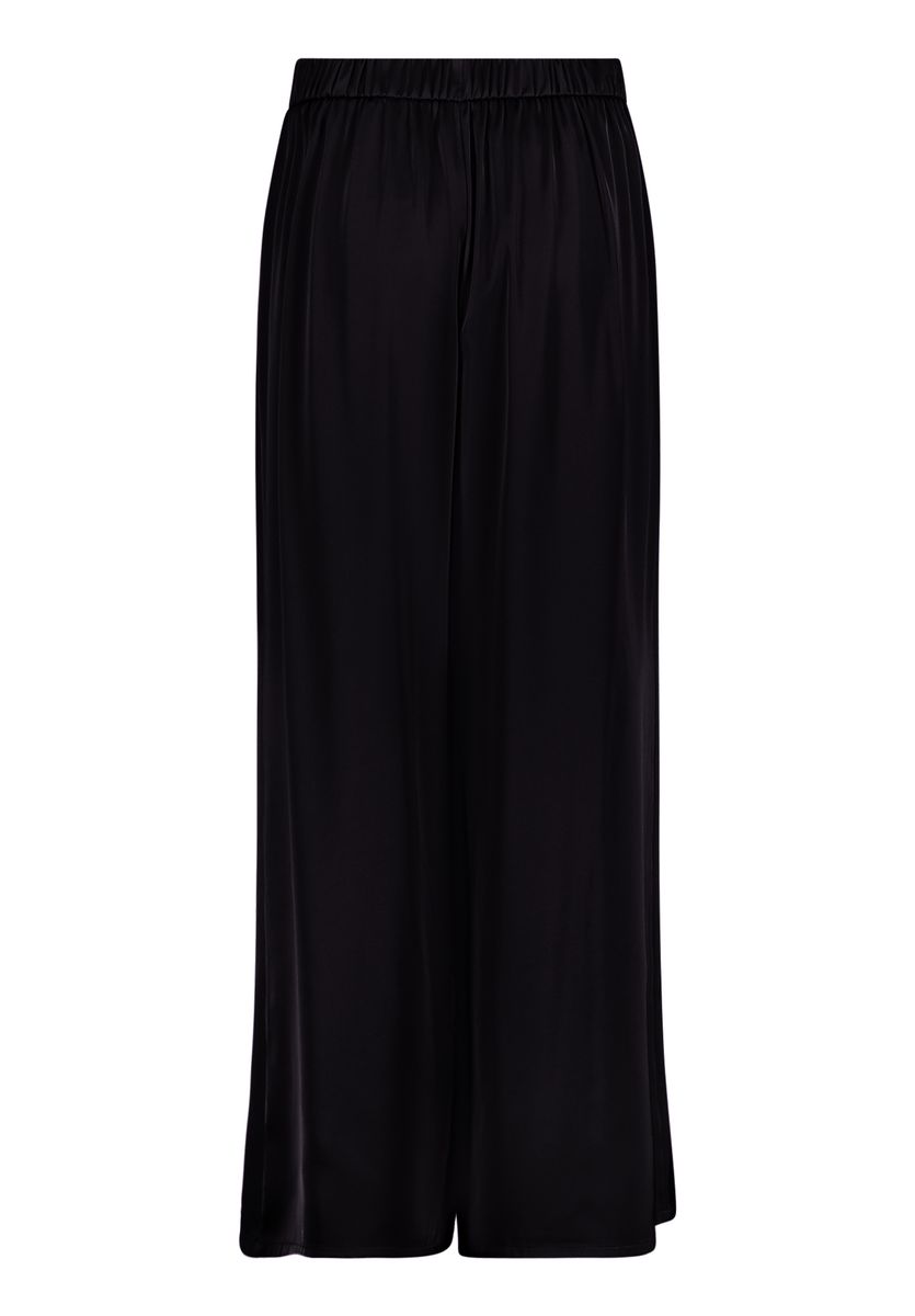 Hochtaillierte fließende Hose mit weitem Bein