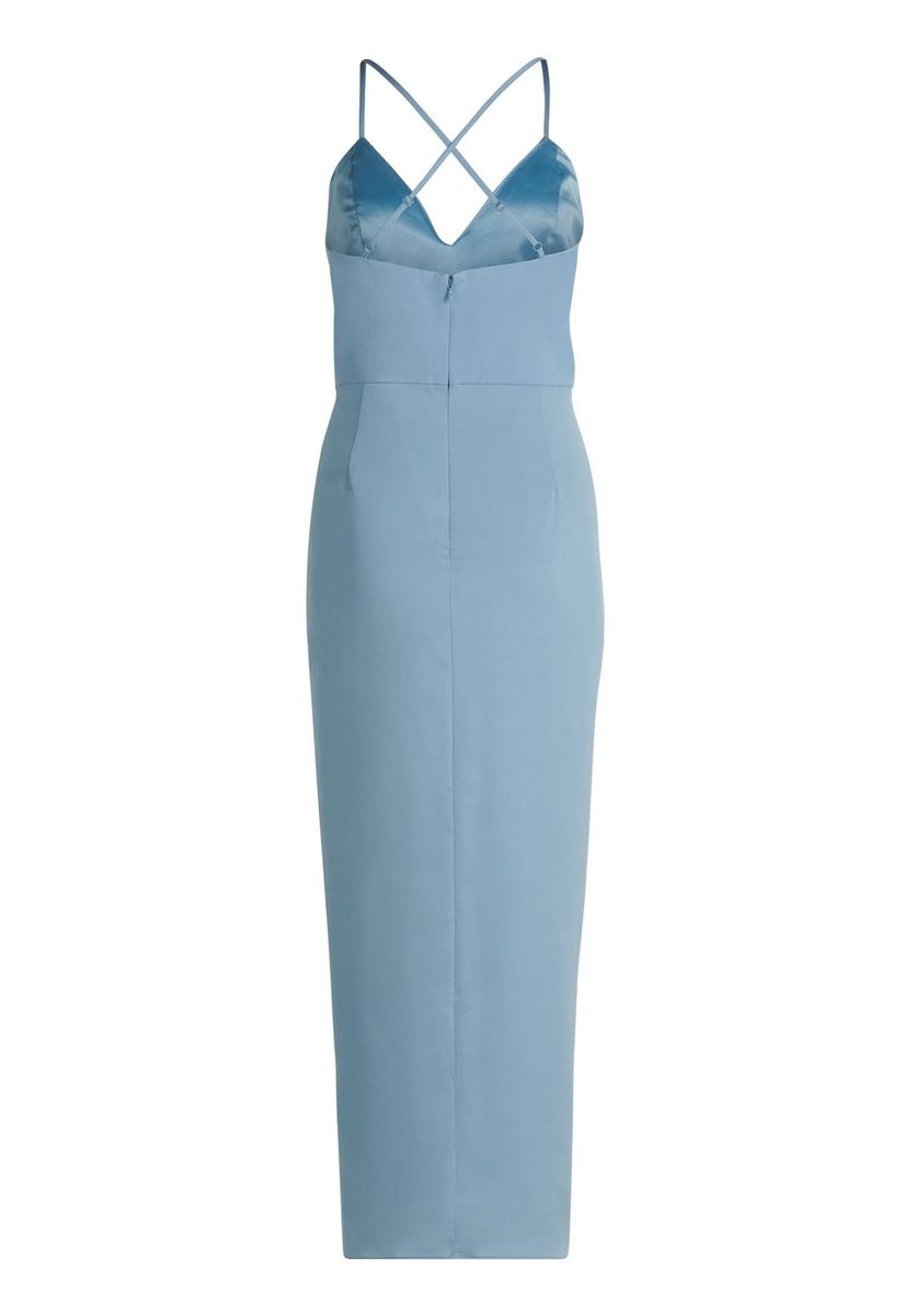 Elegantes Satin-Wickelkleid mit Raffung