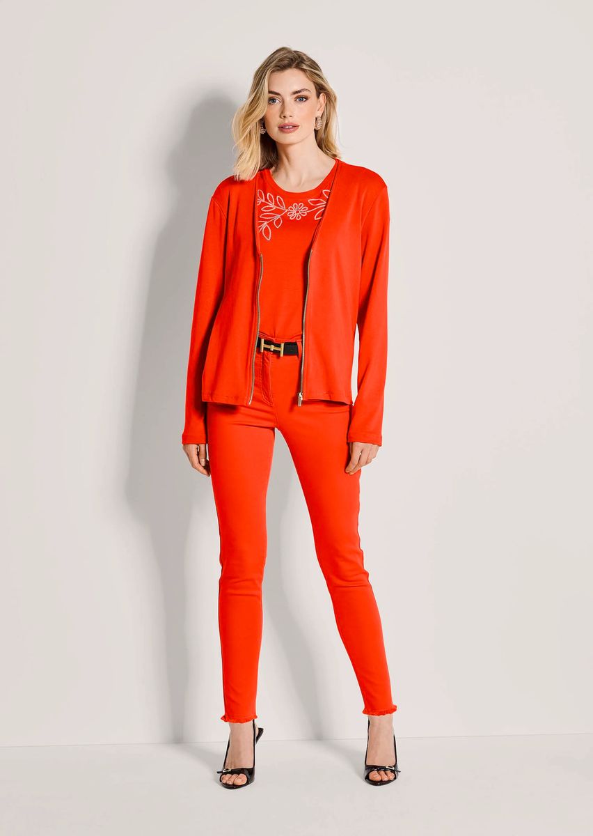Sportive Shirtjacke mit Reißverschluss