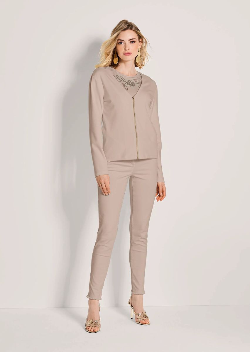 Sportlich-elegante Shirtjacke mit Reißverschluss