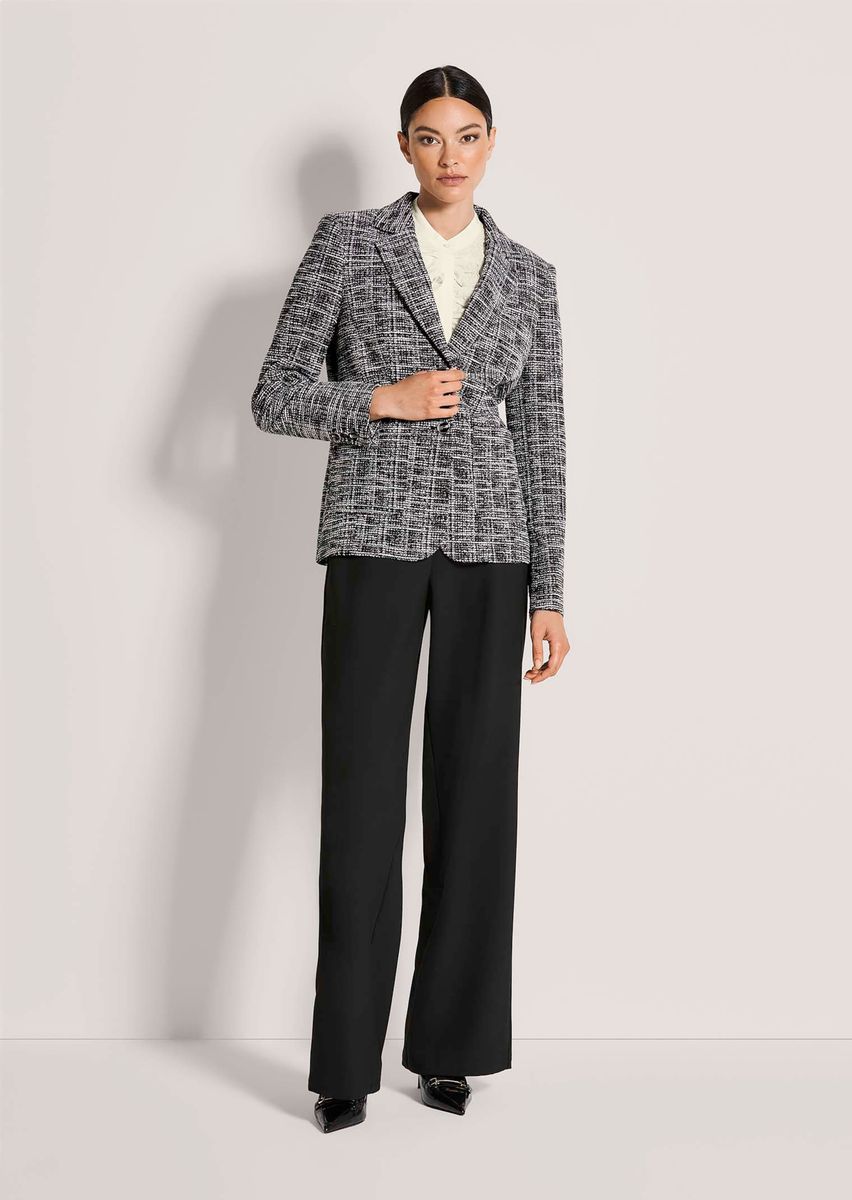 Strukturierter Jersey-Blazer in Tweed-Optik