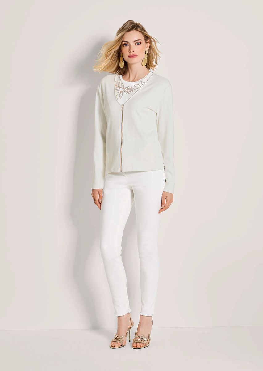 Minimalistische Shirtjacke mit Reißverschluss
