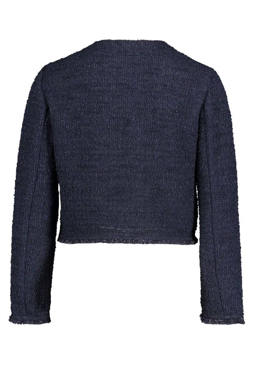 Kurzgeschnittene Bouclé-Jacke mit Struktur