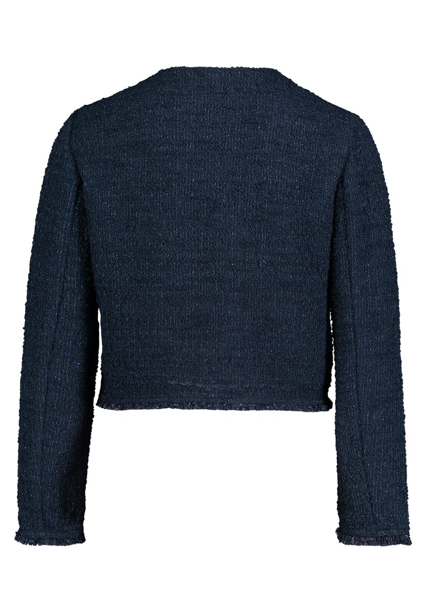 Kurzgeschnittene Bouclé-Jacke mit Struktur