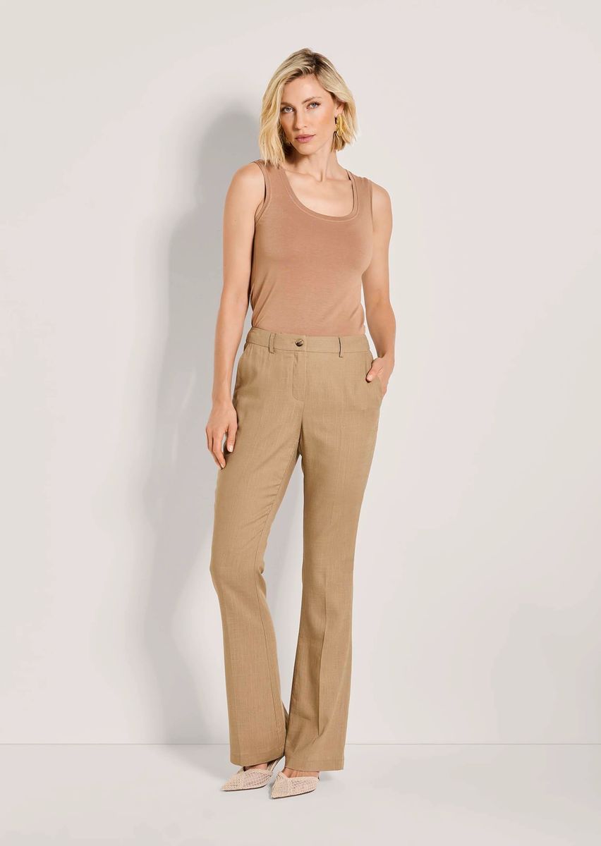 Elegante Bootcut-Hose aus Leinenmix