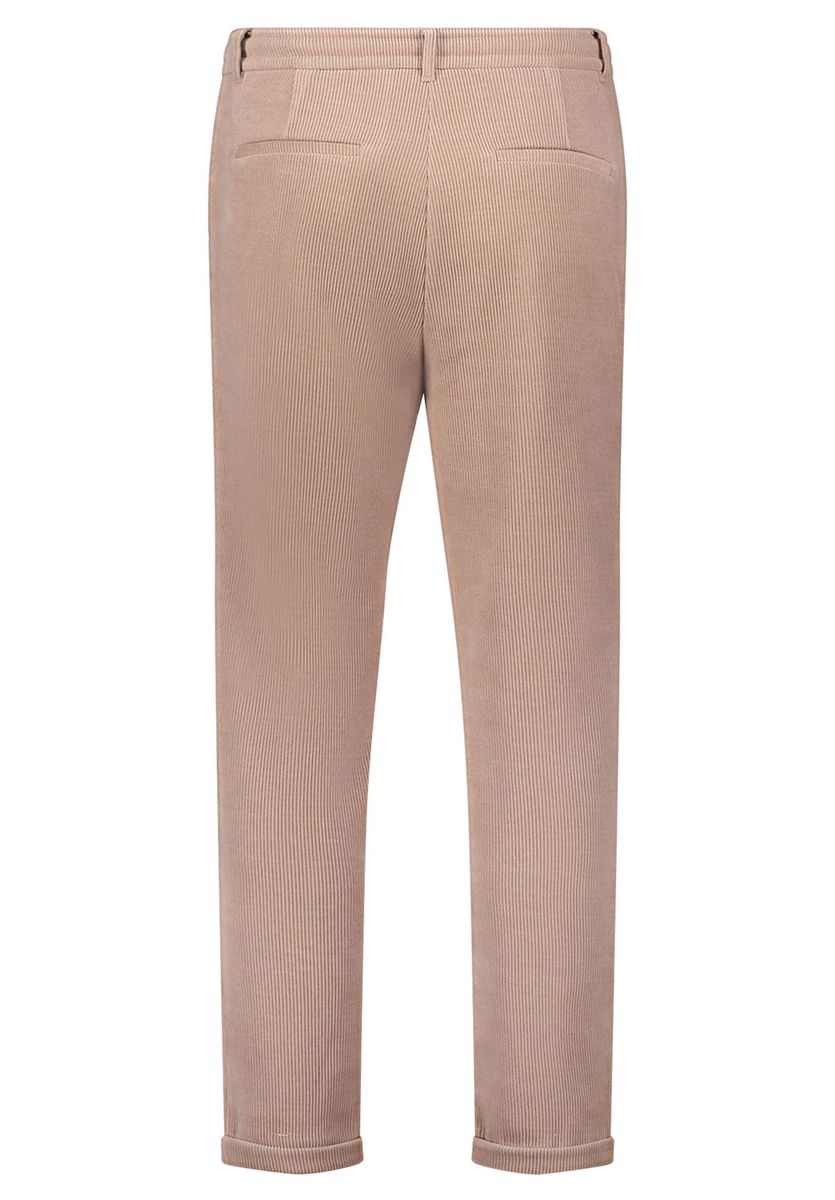 Gerippte High-Waist Karottenhose