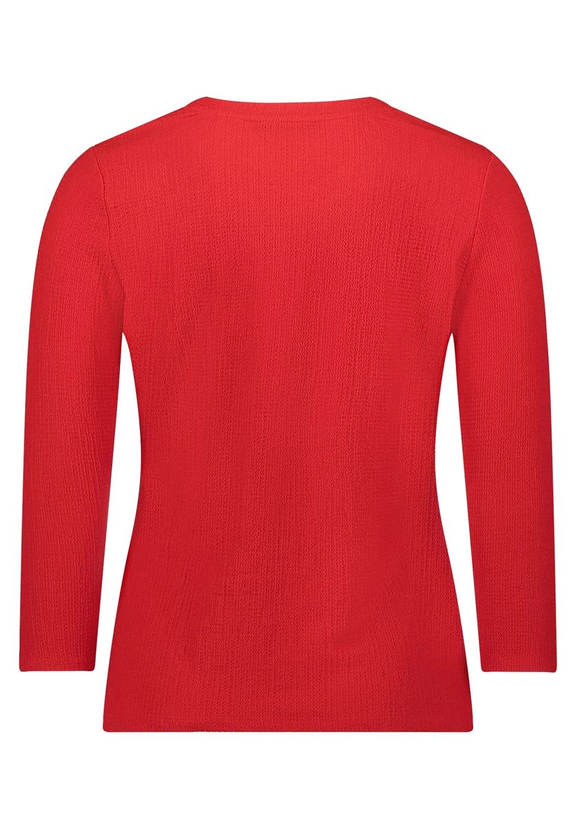 Strukturiertes Crinkle-Shirt mit 3/4-Arm