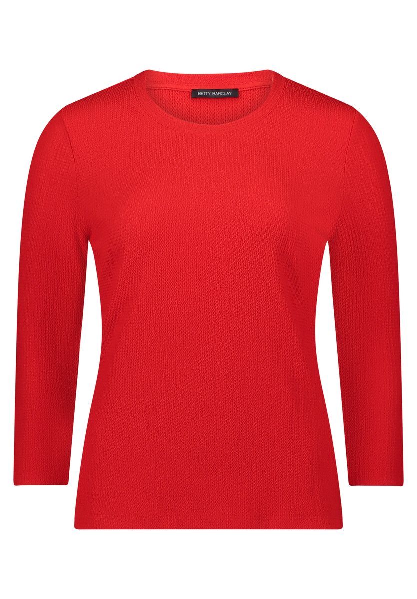 Strukturiertes Crinkle-Shirt mit 3/4-Arm