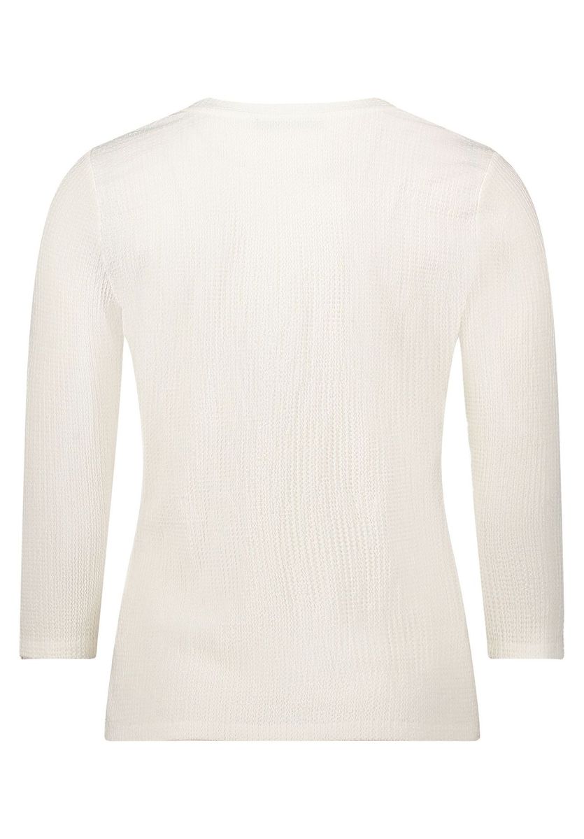 Strukturiertes Crinkle-Shirt mit 3/4-Arm