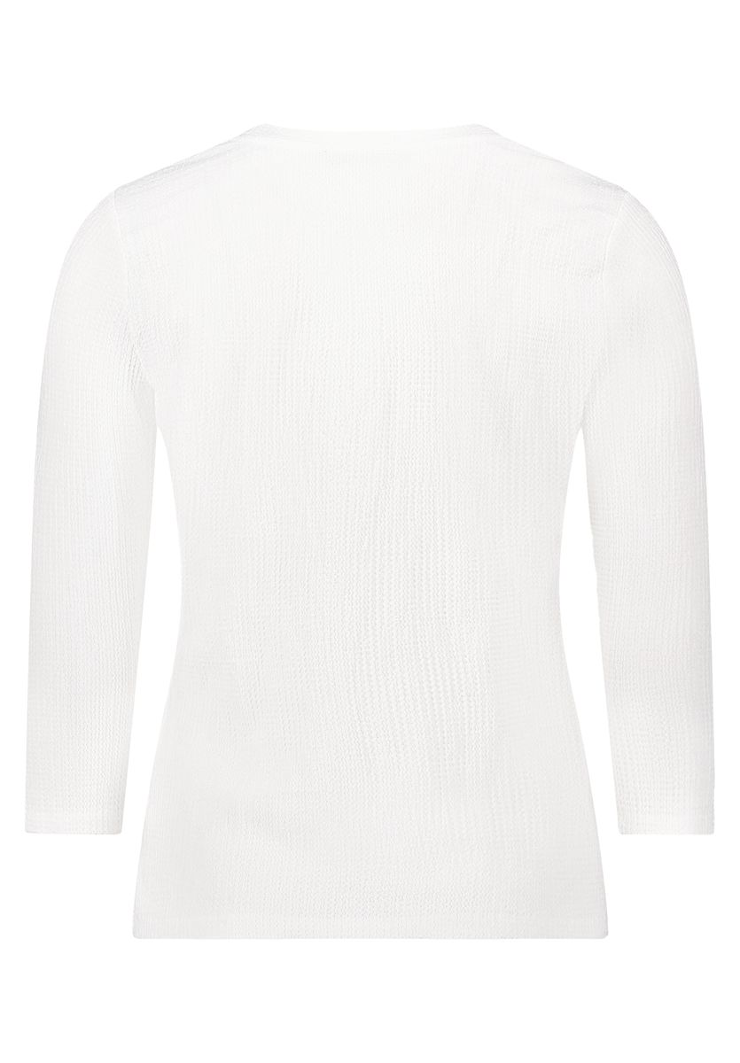 Strukturiertes Crinkle-Shirt mit 3/4-Arm