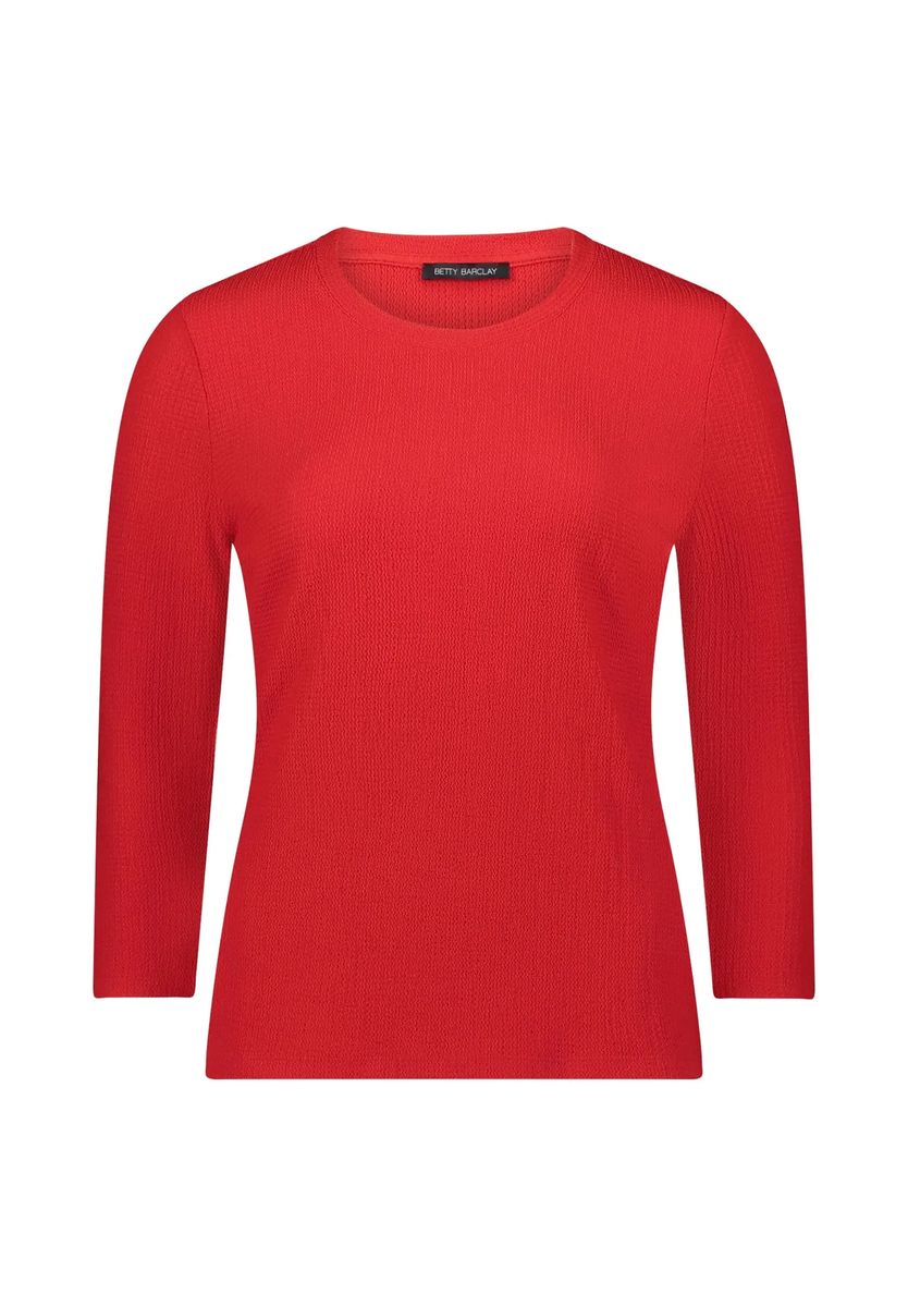 Strukturiertes Crinkle-Shirt mit 3/4-Arm