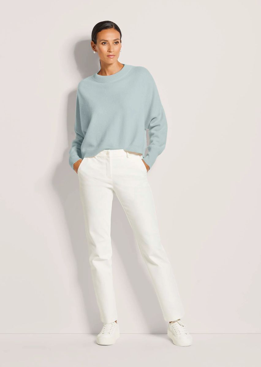 Kurzer Oversize-Strickpullover mit Kaschmir