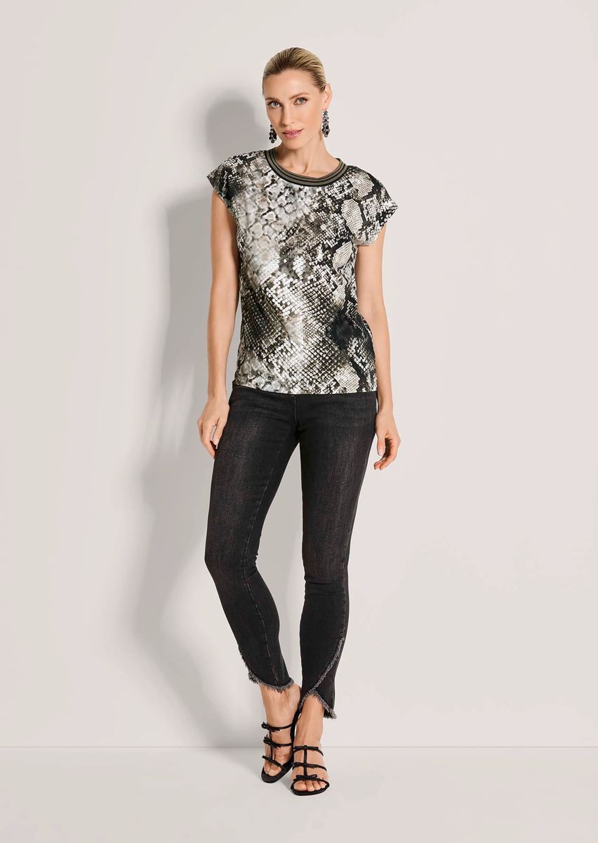 Jersey-Shirt mit Schlangen-Print