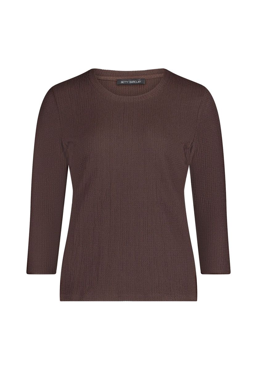 Strukturshirt mit Dreiviertelarm und Crinkle-Optik