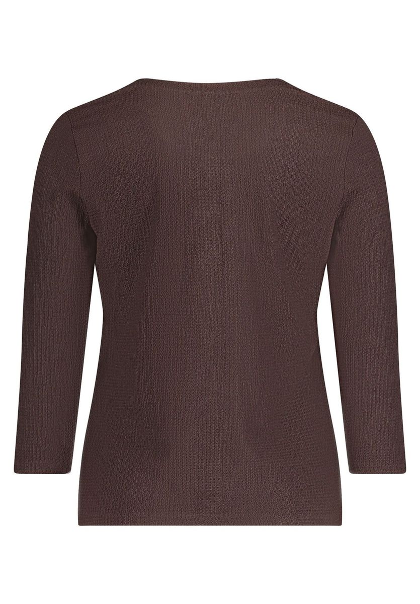 Strukturshirt mit Dreiviertelarm und Crinkle-Optik