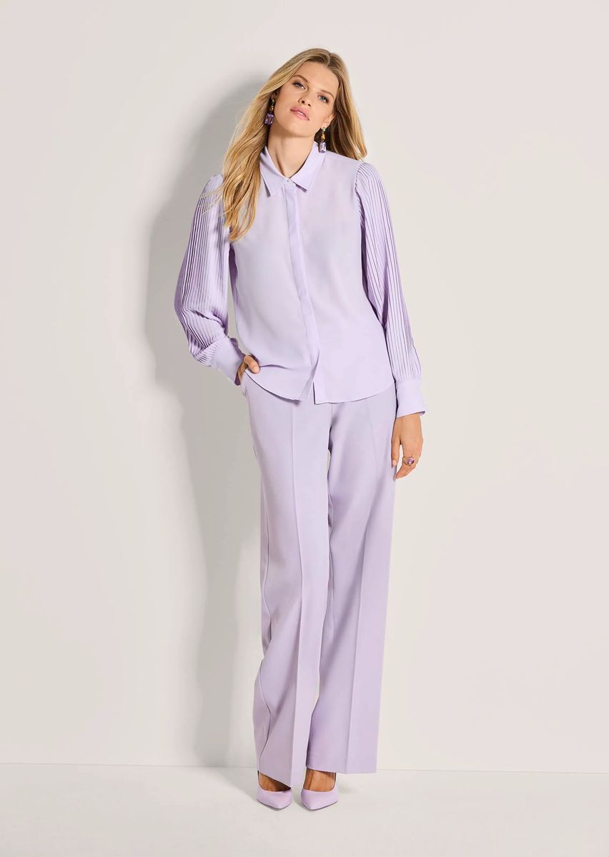 Elegante Bluse mit Plissee-Ärmeln