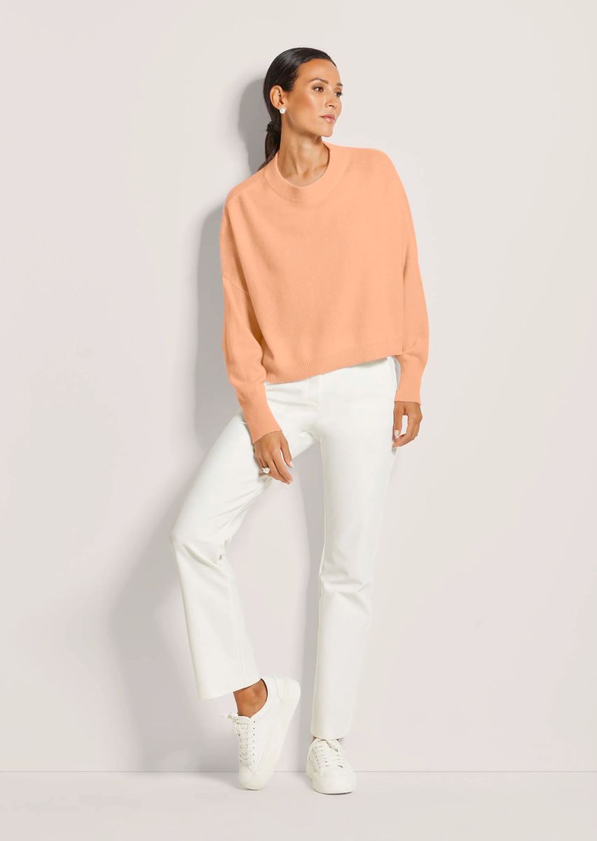 Oversize-Kaschmir-Pullover mit Rundhalsausschnitt