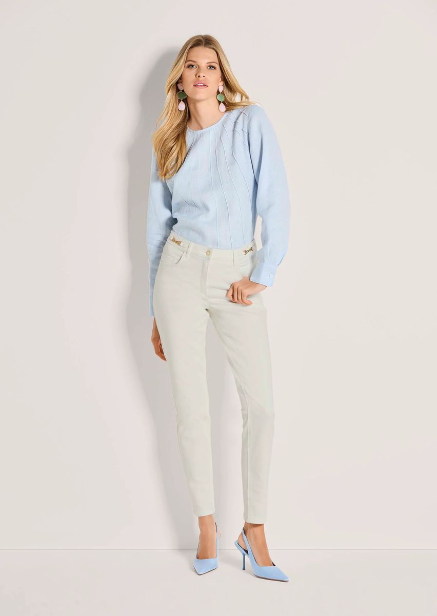 Schmale Five-Pocket-Jeans mit Stretch