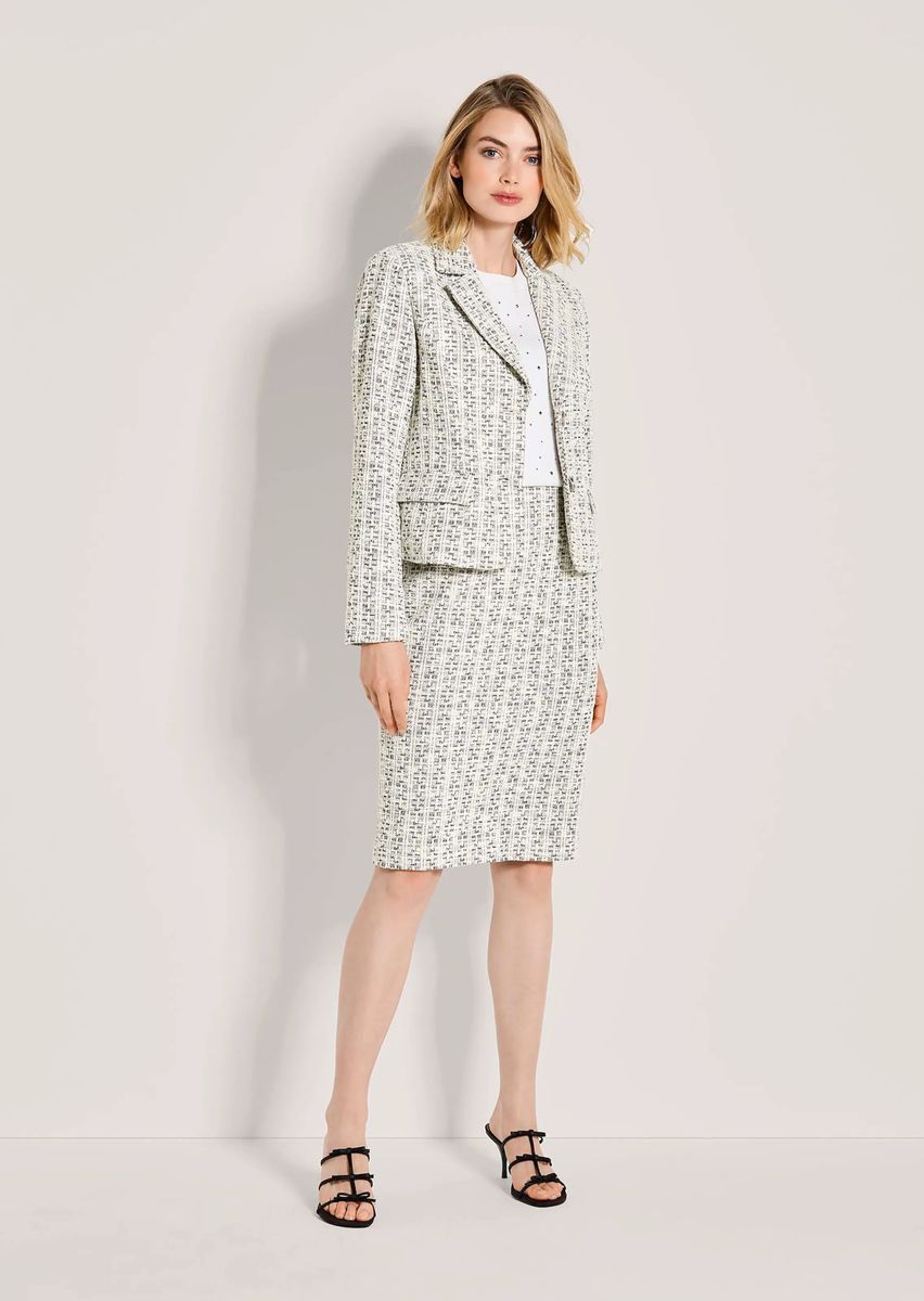Eleganter Tweed-Bouclé-Blazer mit Pailletten