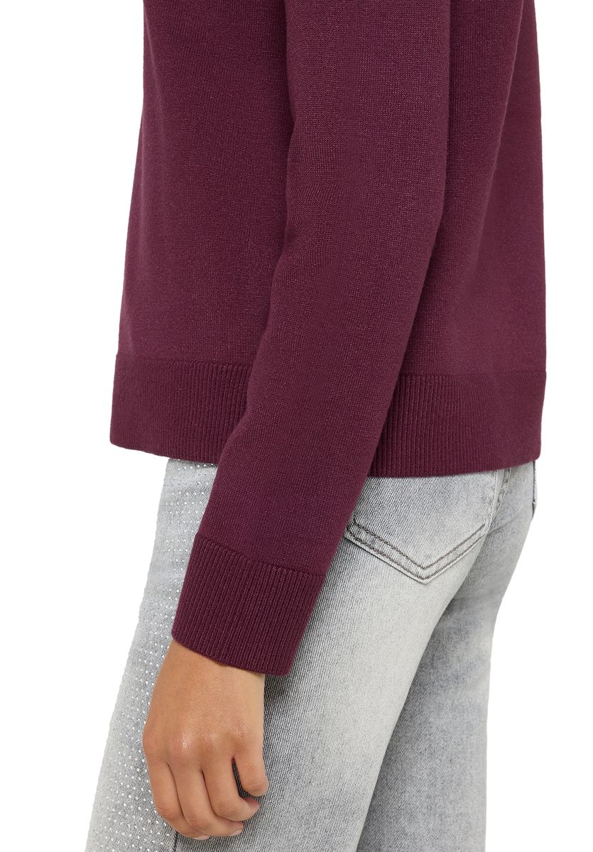 Feinstrickpullover mit Stehkragen