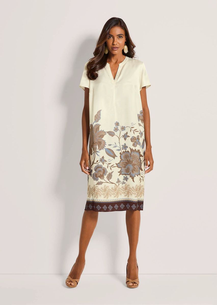Fließendes Hängerkleid mit Blumenprint