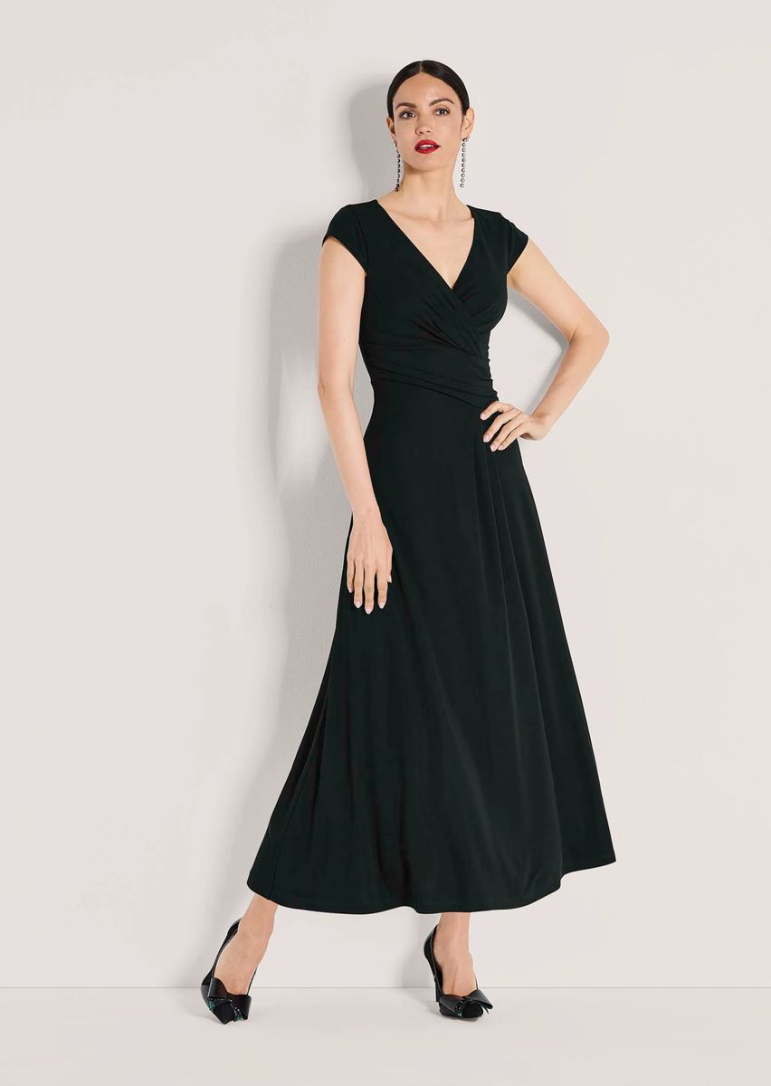 Elegantes Midikleid in Wickeloptik